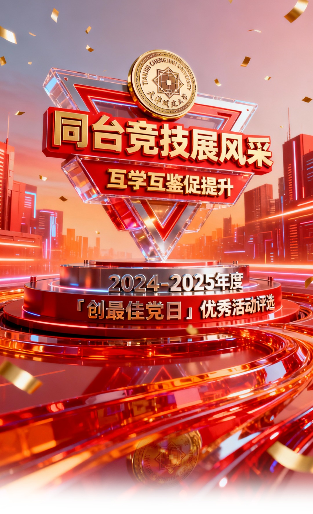 天城大举办2024-2025年度“创最佳党日”优秀活动评选工作会