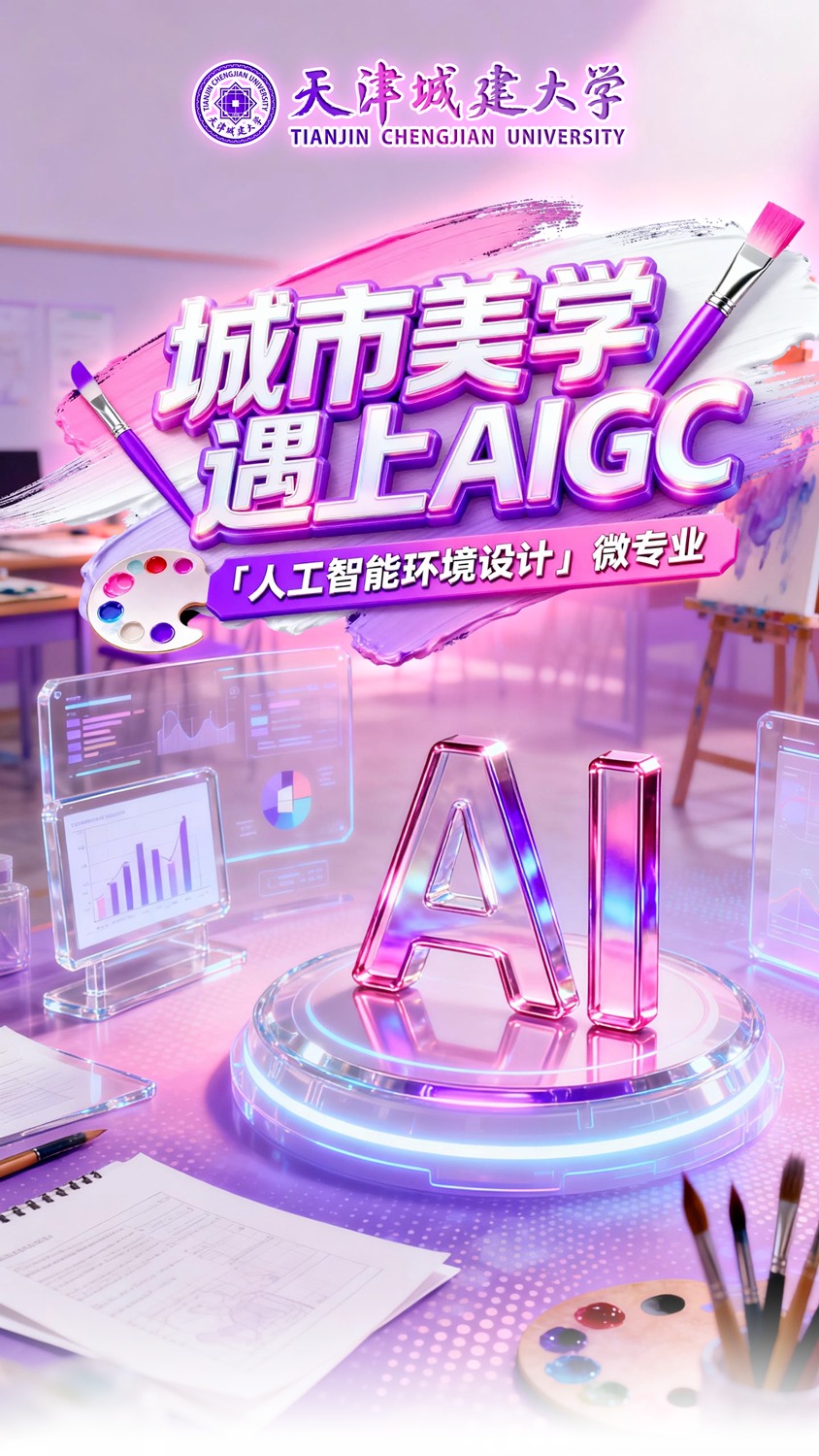 当城市美学遇上AI🤩，天城大人工智能环境设计微专业火热开课！